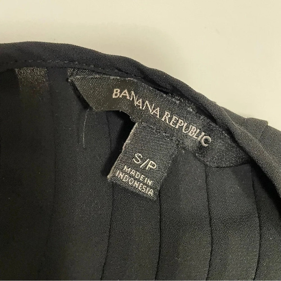 Banana Republic- Women’s  Small Black Chiffon Blouse - Picture 8 of 9